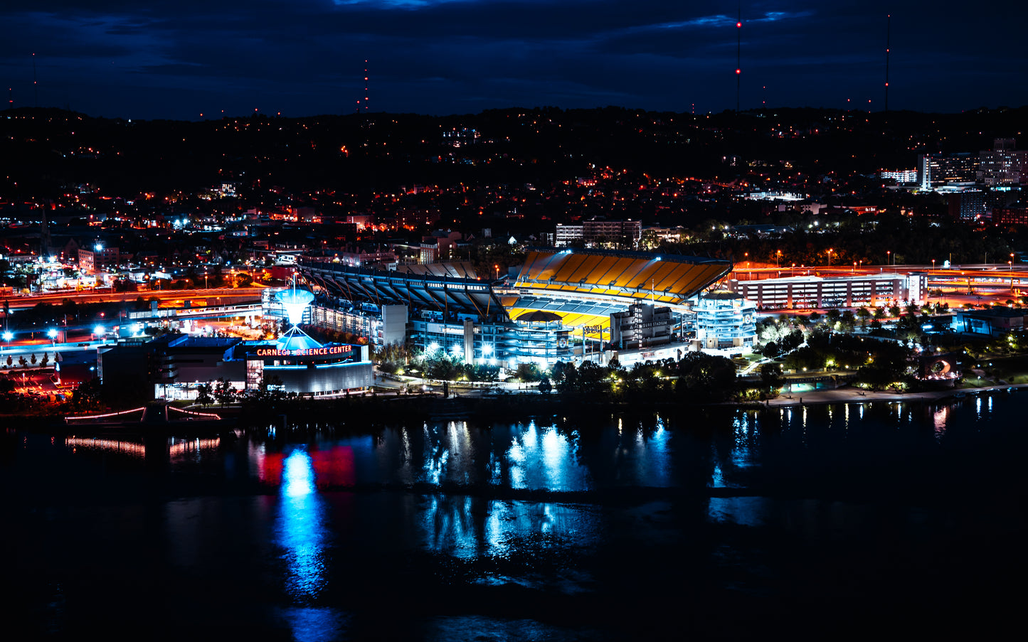 Acrisure Stadium at Night from the Duquesne Incline